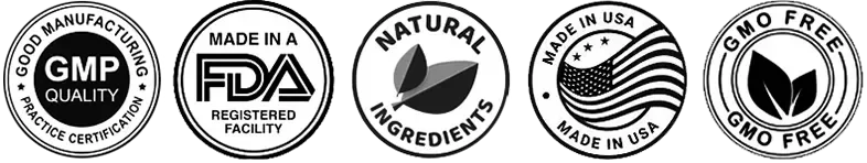 Certifications - GMP, FDA Registered, Natural, Made in USA, Non-GMO